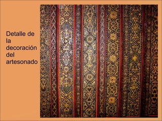Detalle de la decoración del artesonado 