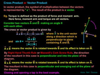 Vector Cross Product Rotation 7-asystem-of-practicles-and-rotational-motion.ppt