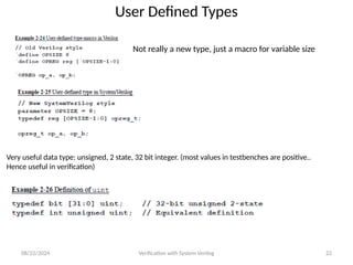 7-B-SysVerilog_DataTypes.pptx _ | PPTX | Programming Languages | Computing