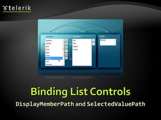 Binding List Controls DisplayMemberPath  and  SelectedValuePath 
