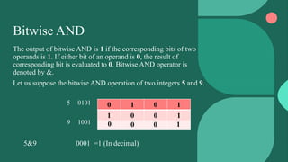 Bitwise operators | PPTX | Programming Languages | Computing
