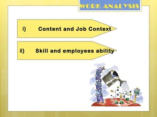 i) Content and Job Context ii) Skill and employees ability WORK ANALYSIS 