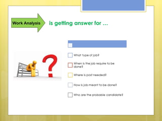 Work Analysis is getting answer for … 