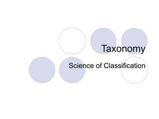 Taxonomy Science of Classification 