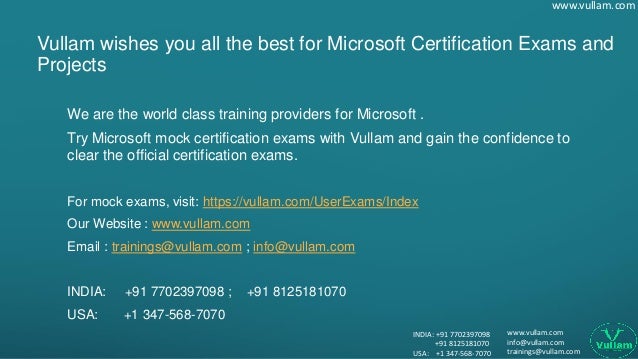 Exam Az 203 Developing Solutions For Microsoft Azure