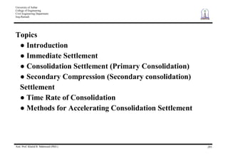 Secondary Compression 7 compressibilty of soils | PDF