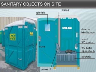 SANITARY OBJECTS ON SITE
 