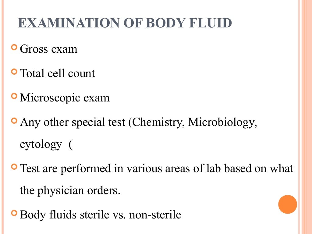 cytology of body fluid