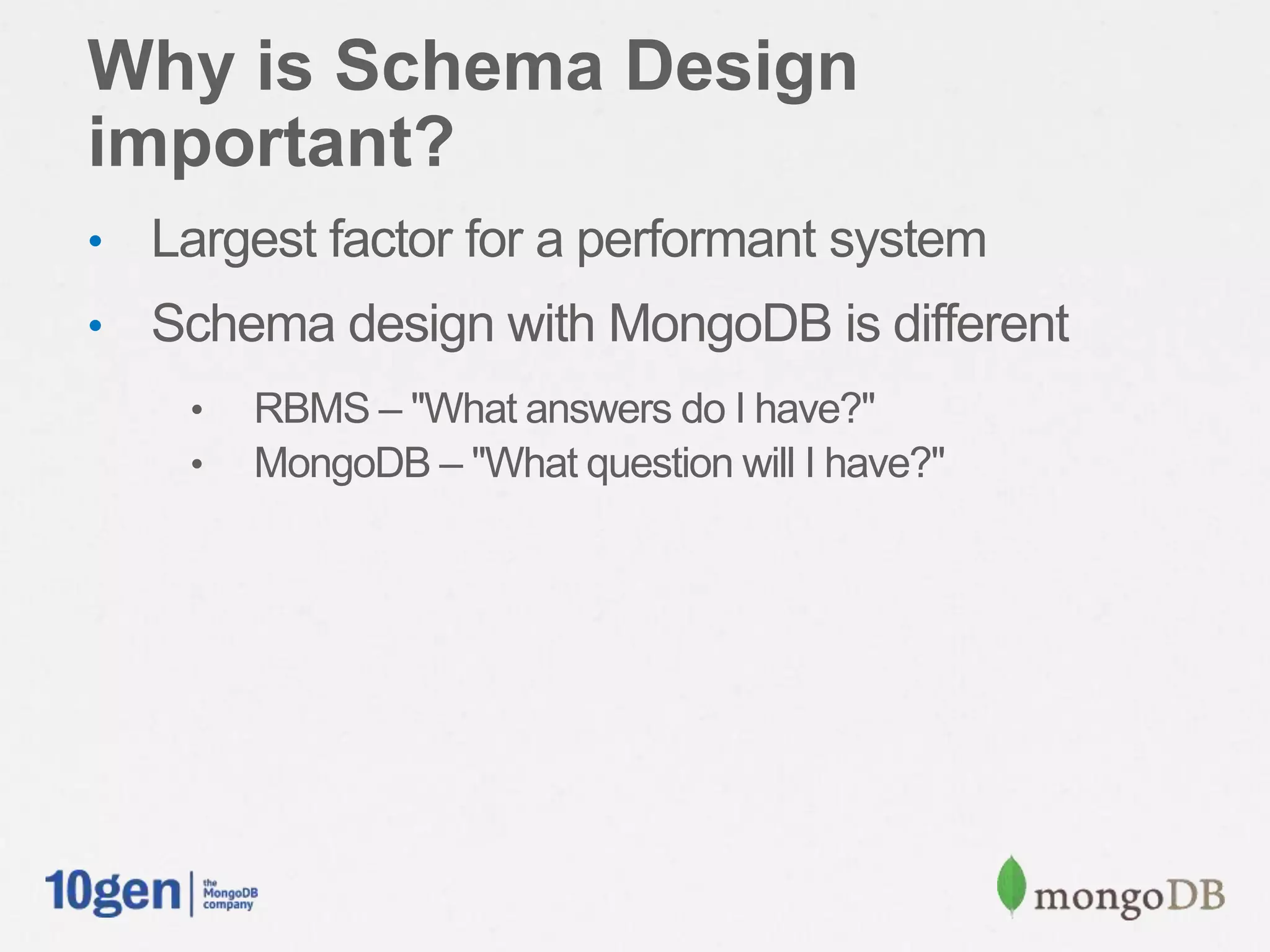 MongoDB London 2013: Data Modeling Examples from the Real World ...