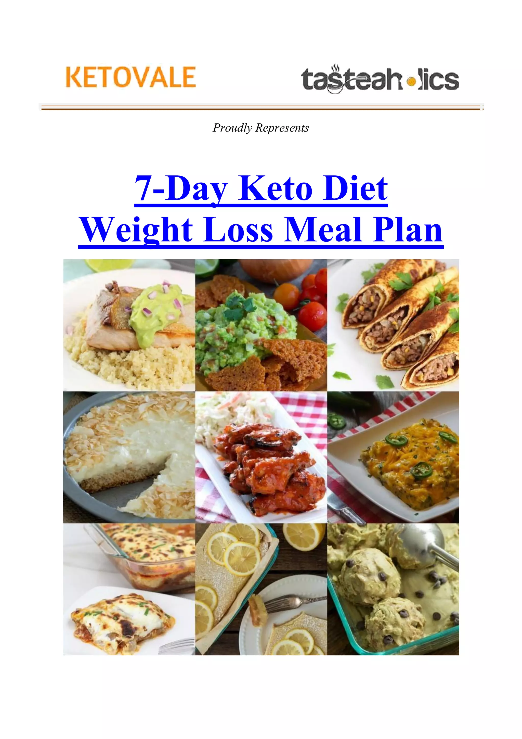 7- Day Keto Diet Weight Loss Meal Plan | PDF | Nutrition | Healthy Living