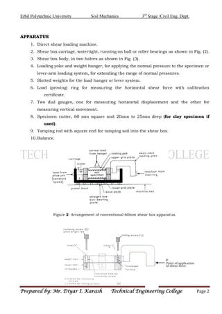 Direct Shear Test Lab Report.pdf DIRECT SHEAR TEST | PDF