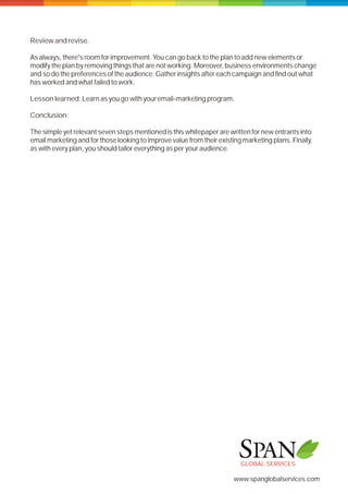 7 Easy Steps to Create an Effective Email Marketing Plan | PDF