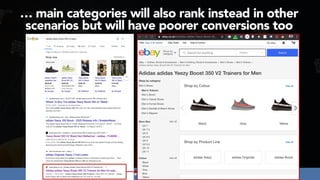 #ecommerceseo at #deepseocon by @aleyda from @orainti
… main categories will also rank instead in other
scenarios but will have poorer conversions too
 