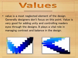 Value Definition Indesign Elements Elements of design | PPTX