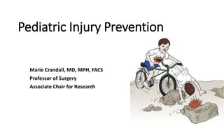 Pediatric Injury Prevention
Marie Crandall, MD, MPH, FACS
Professor of Surgery
Associate Chair for Research
 