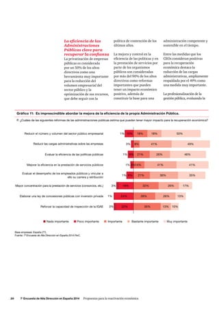 20     7a
Encuesta de Alta Dirección en España 2014   Propuestas para la reactivación económica
La eficiencia de las
Admin...