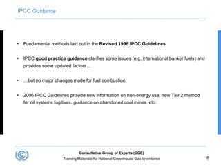 1A.8
IPCC Guidance
• Fundamental methods laid out in the Revised 1996 IPCC Guidelines
• IPCC good practice guidance clarif...