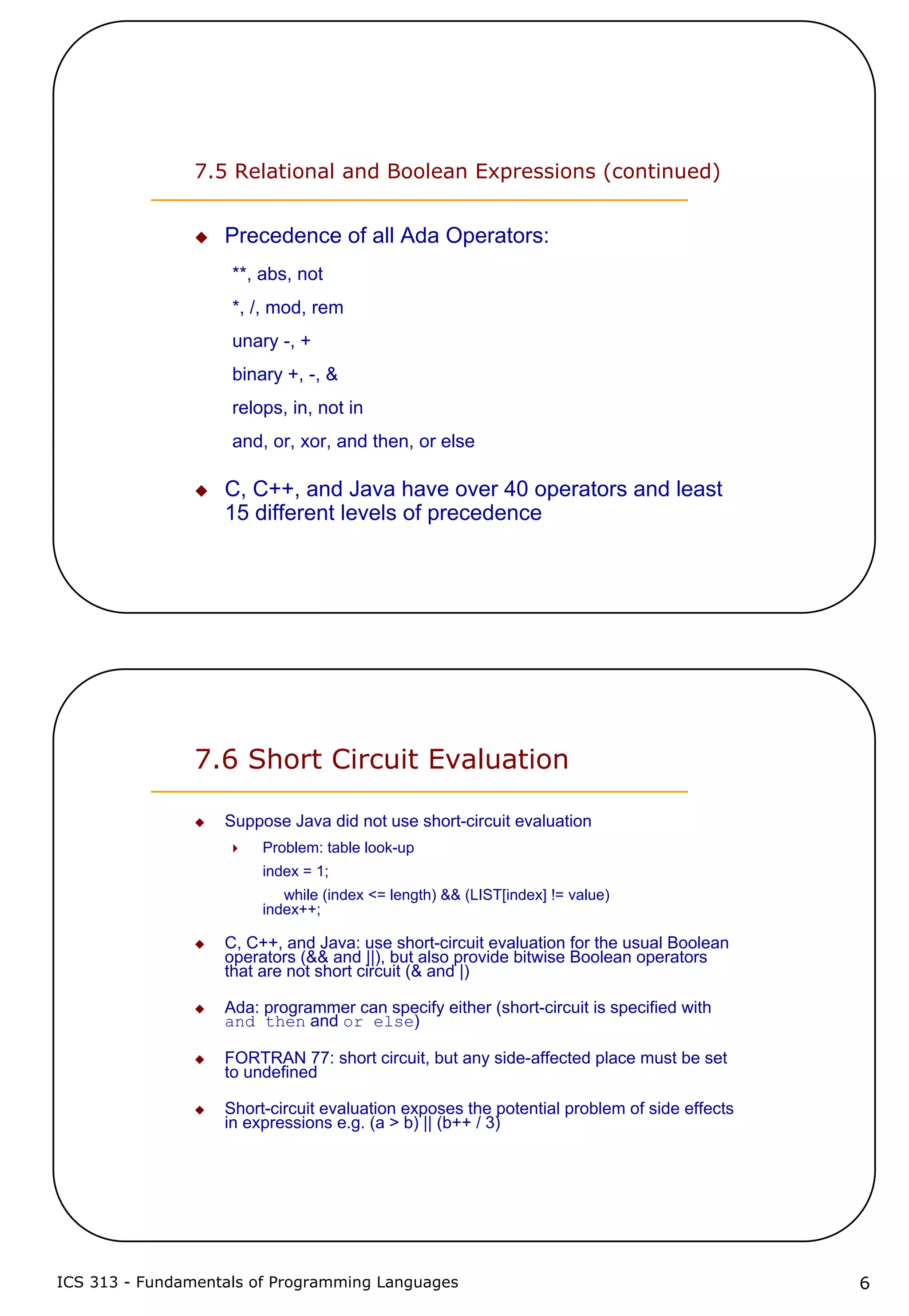 7 expressions and assignment statements | PDF