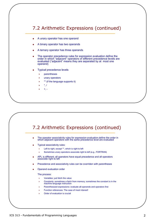 7 expressions and assignment statements | PDF