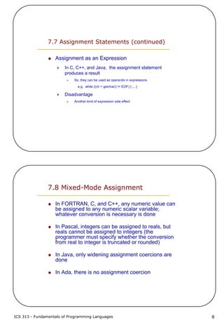 7 expressions and assignment statements | PDF