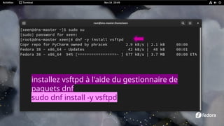 installez vsftpd à l'aide du gestionnaire de
paquets dnf
sudo dnf install -y vsftpd
 