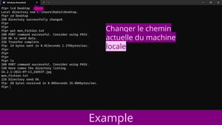 Example
Changer le chemin
actuelle du machine
locale
 