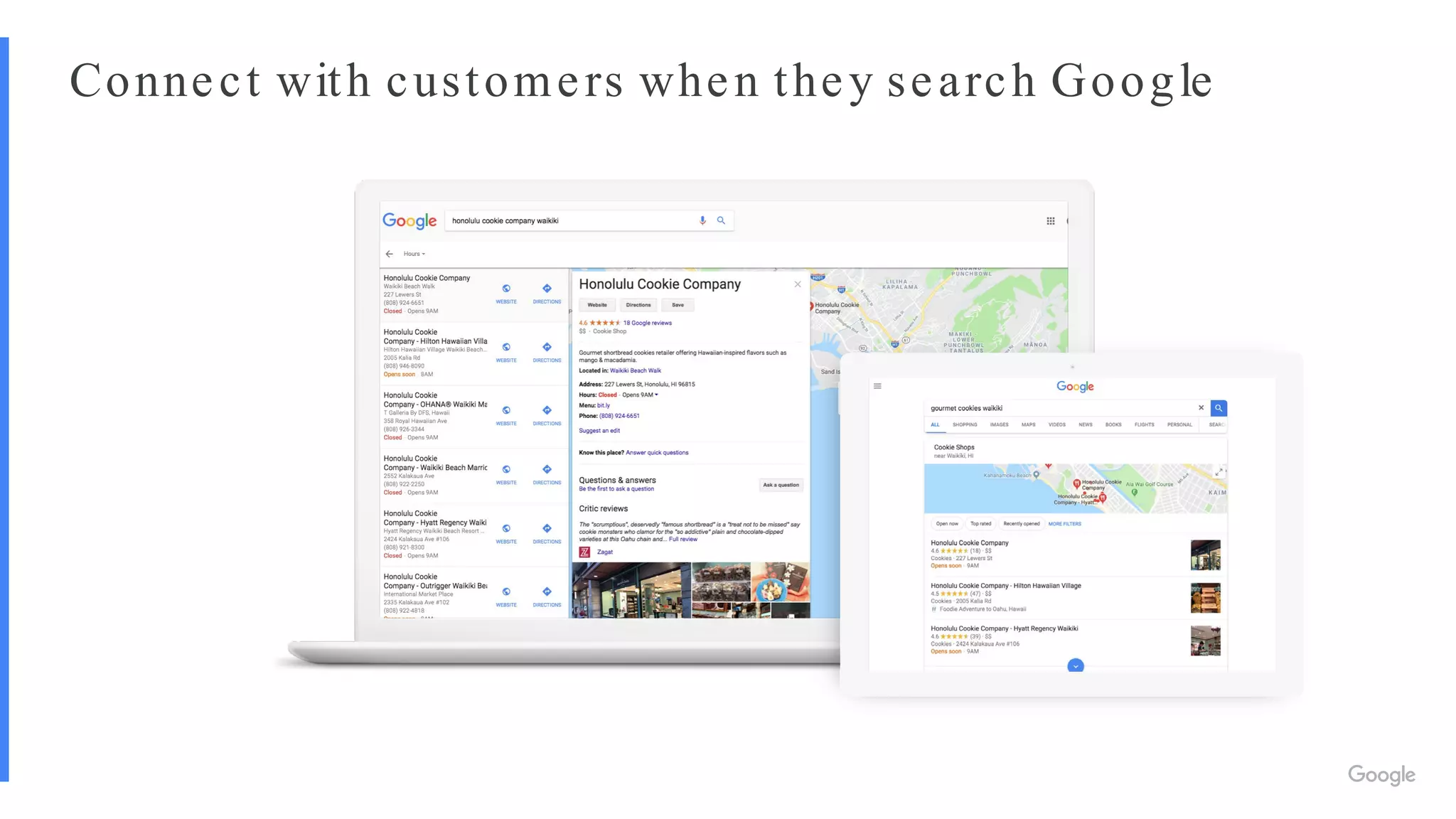 Connect with customers when they search Google
 