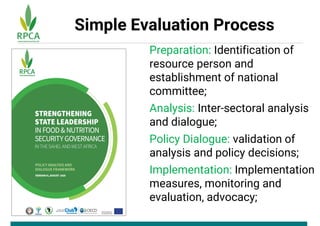 Simple Evaluation Process
Preparation: Identification of
resource person and
establishment of national
committee;
Analysis...