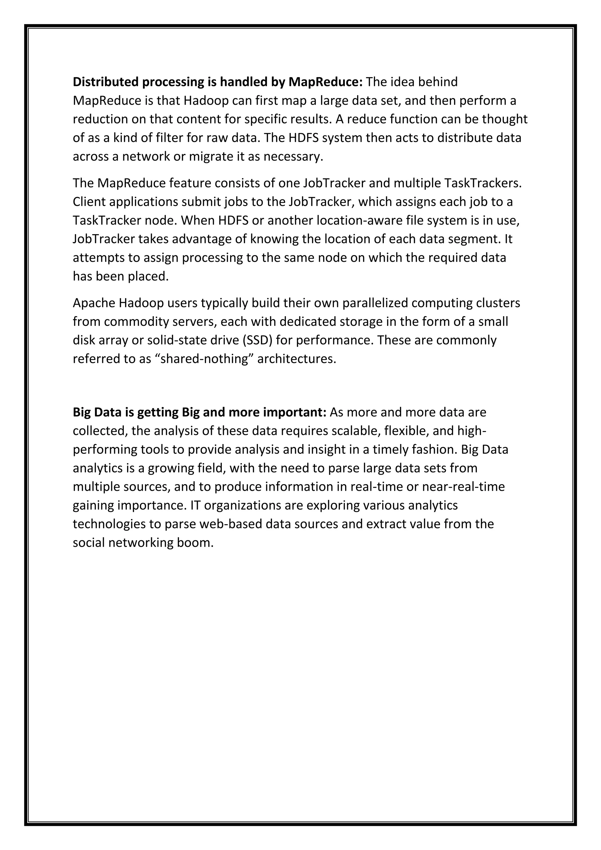 Hadoop and Big Data Analytics | Sysfore | PDF