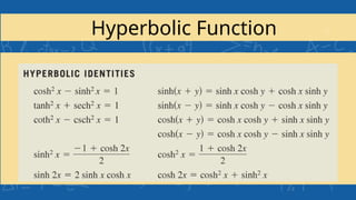 Hyperbolic Functions Sample Problems Calculus 3_Hyperbolic Functions PPT for Grade 12 | PPTX | Physics | Science