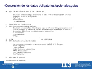 -Concreción de los datos obligatorios/opcionales:guías 