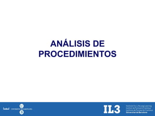 ANÁLISIS DE PROCEDIMIENTOS 