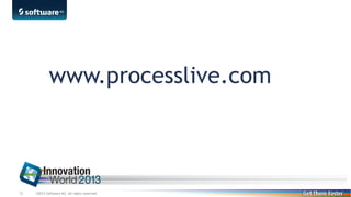 www.processlive.com

35

©2013 Software AG. All rights reserved.

 