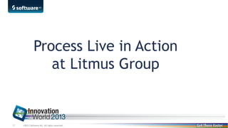 Process Live in Action
at Litmus Group

37

©2013 Software AG. All rights reserved.

 