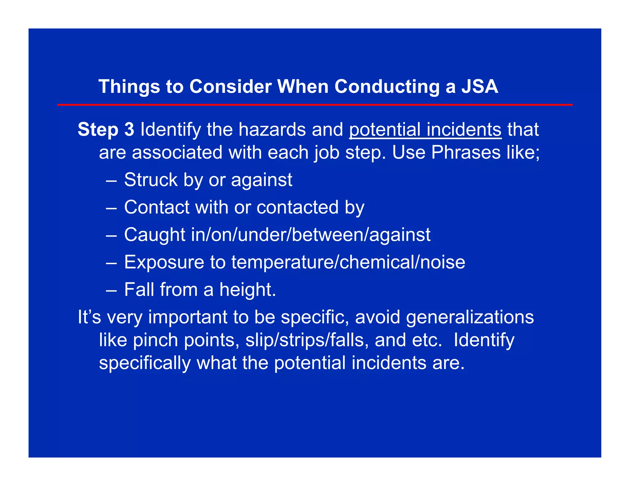 7 job safety analysis - jsa | PDF