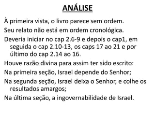 10 anos mais tarde, Elimeleque e os filhos morreram.
Noemi libera as noras estrangeiras, que eram novas, para
irem buscar um marido em Moabe, pois a sociedade
israelita era fechada para mulheres viúvas.
Mas Rute ao invés de abandonar a sogra e ficar com seu
povo em Moabe como a outra nora, decide ir com Noemi
para Belém, e seguir ao Deus de Israel 1.16,17.
Rute era a viúva de Malom.
Destaque para 1.21: “O Senhor voltou-se contra mim”.
Noemi não sabe dos propósitos de Deus.
 
