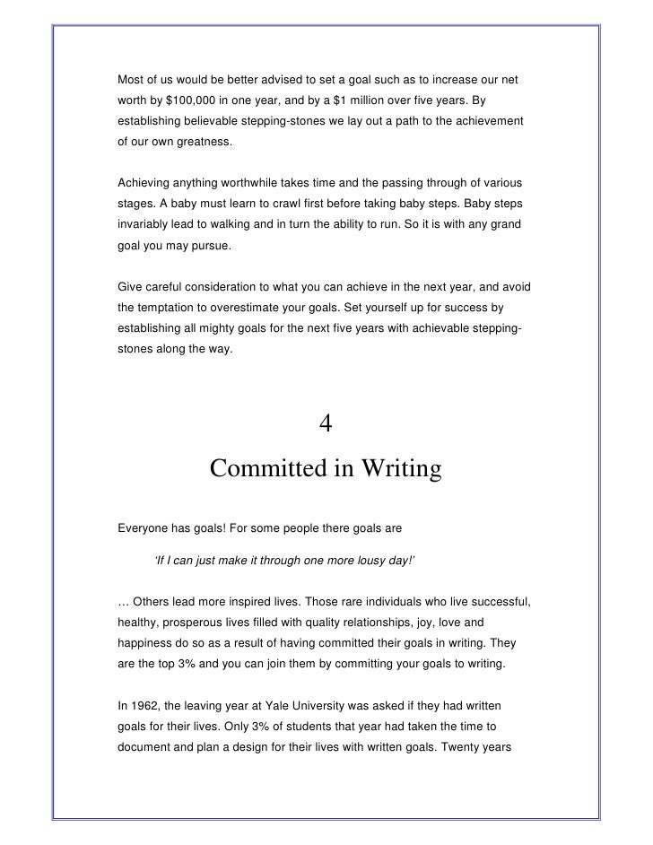 7 keys to goal setting success what are your goals for the next five years