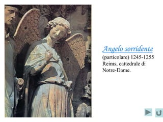 Angelo sorridente
(particolare) 1245-1255
Reims, cattedrale di
Notre-Dame.
 