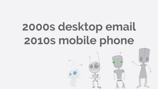 2000s desktop email
2010s mobile phone
 