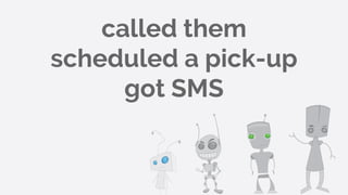 called them
scheduled a pick-up
got SMS
 