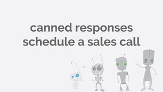 canned responses
schedule a sales call
 