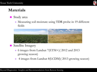 Remote Sensing Based Soil Moisture Detection | PPTX