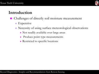 Remote Sensing Based Soil Moisture Detection | PPTX