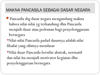 7 Makna Pancasila Sebagai Dasara Negara