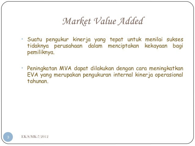 7 Market Value Added Dan Economic Value Added