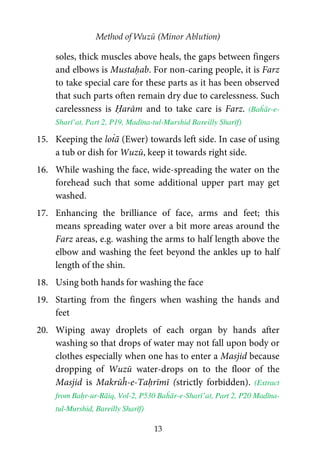 How to perform wudu (Ablution) | PDF