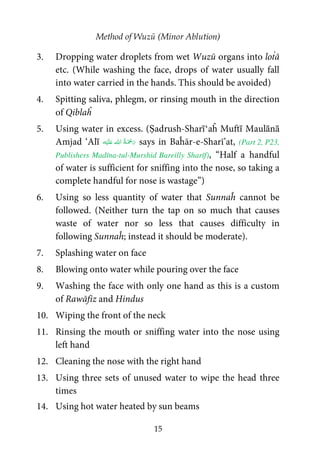 How to perform wudu (Ablution) | PDF