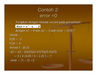7 metode-secant | PDF | Physics | Science