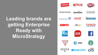 Leading brands are
getting Enterprise
Ready with
MicroStrategy
 