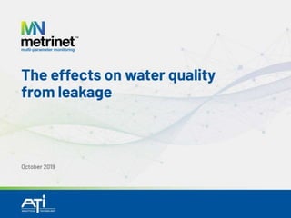 HOW WATER QUALITY SENSOR DATA CAN HELP REDUCE LEAKAGE